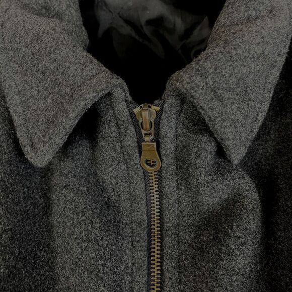 Cashmere & Wool Coat Jacket Mens EU 60 US 50 Black Full Zip Lined Neutral Collar - Picture 5 of 12